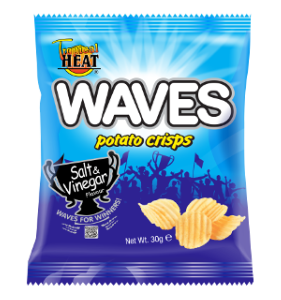WAVES CRISPS SALT & VINEGAR 125G
